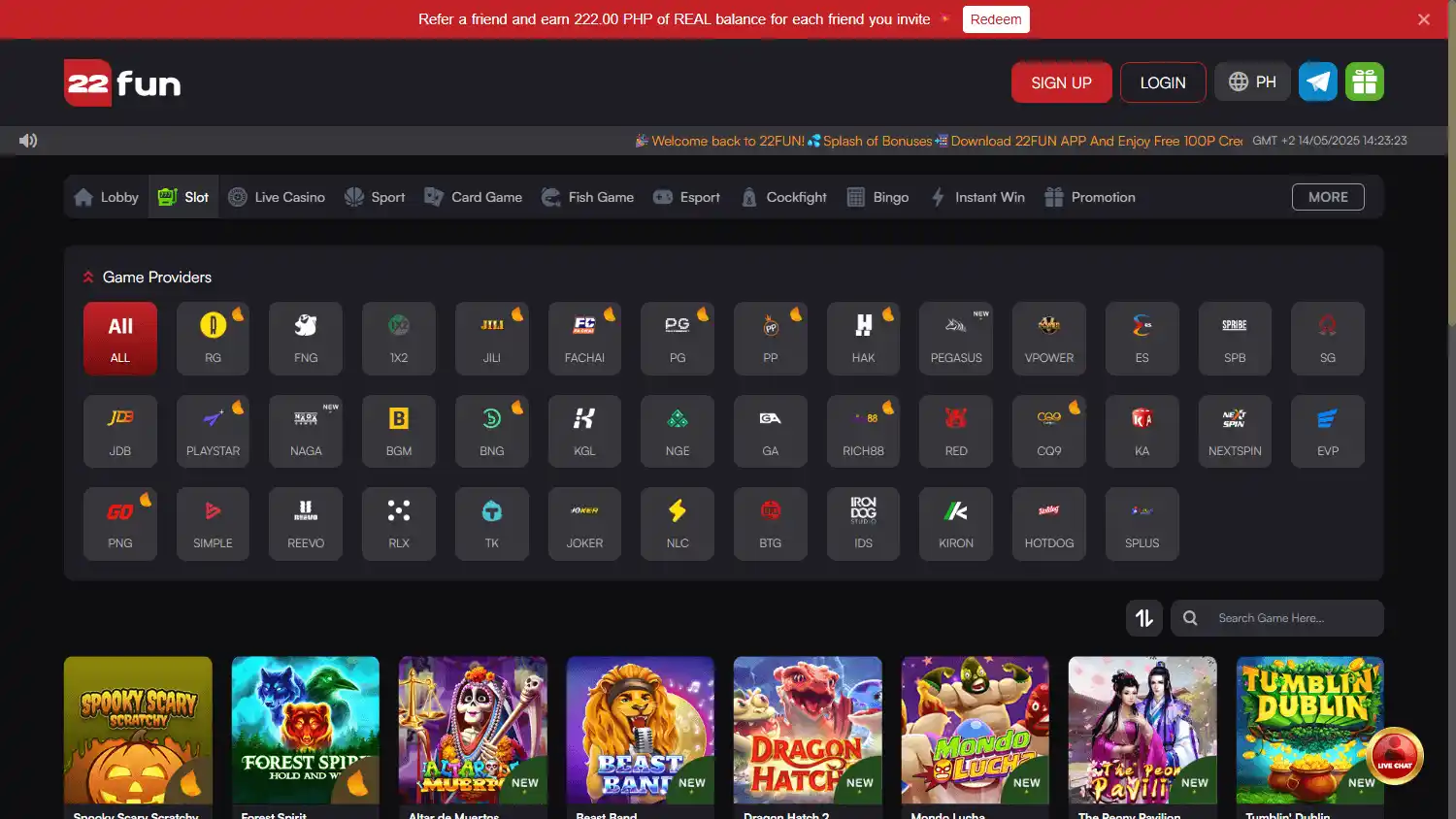 22Fun Casino screenshot 2