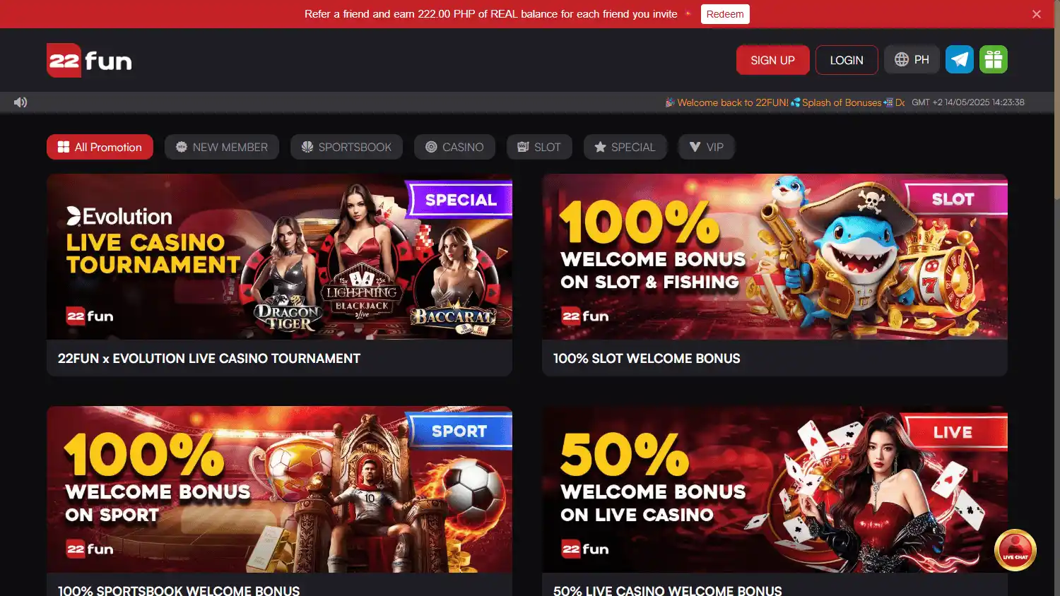 22Fun Casino screenshot 3