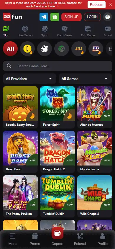 22Fun Casino screenshot 5