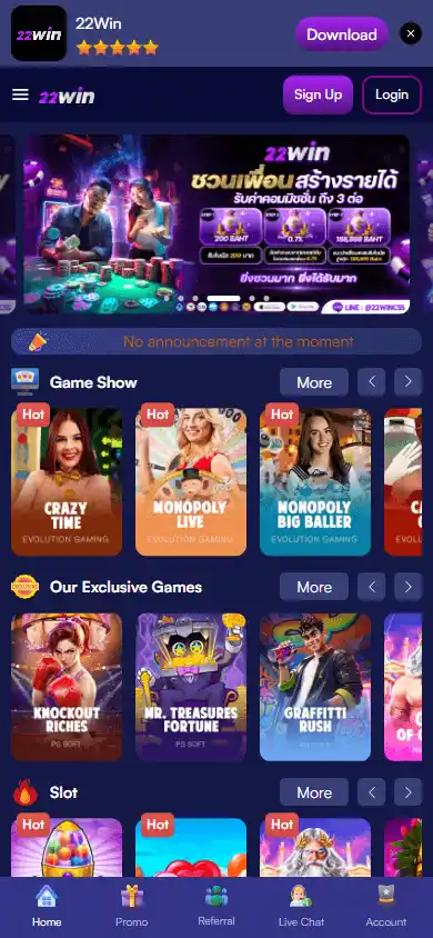 22Win Casino screenshot 4