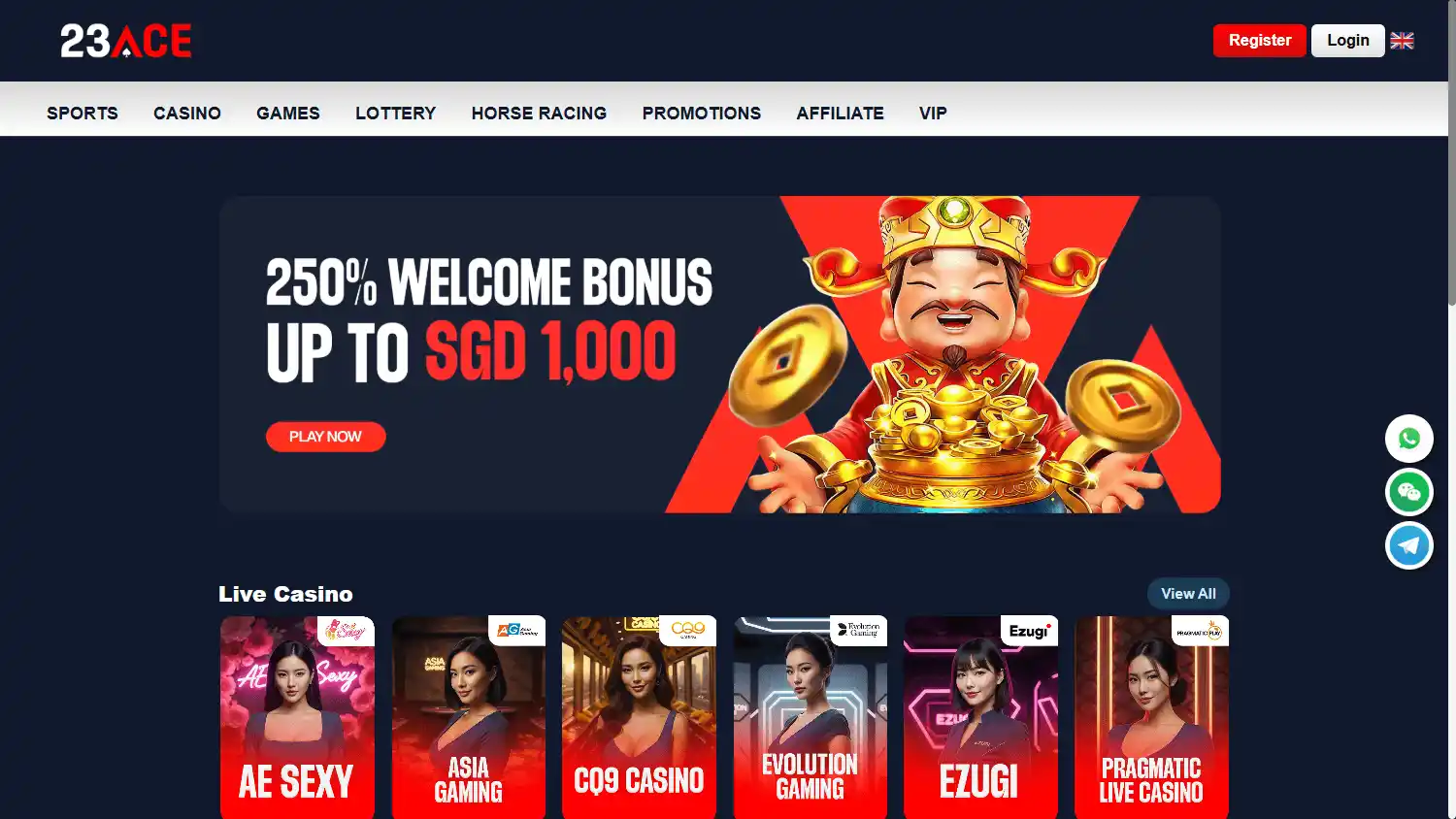 23Ace Casino screenshot 1