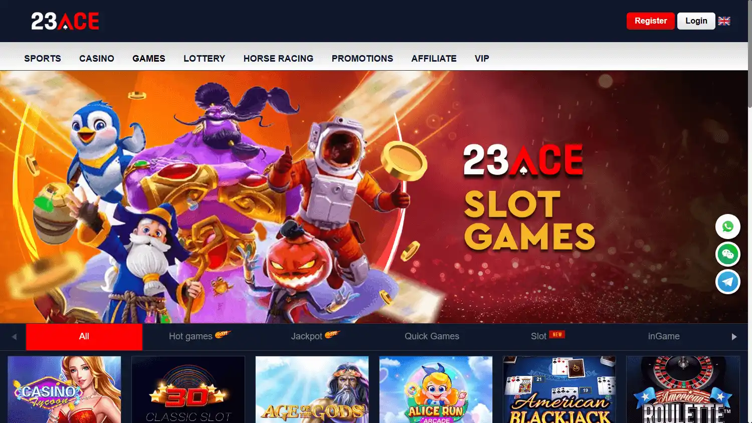 23Ace Casino screenshot 2
