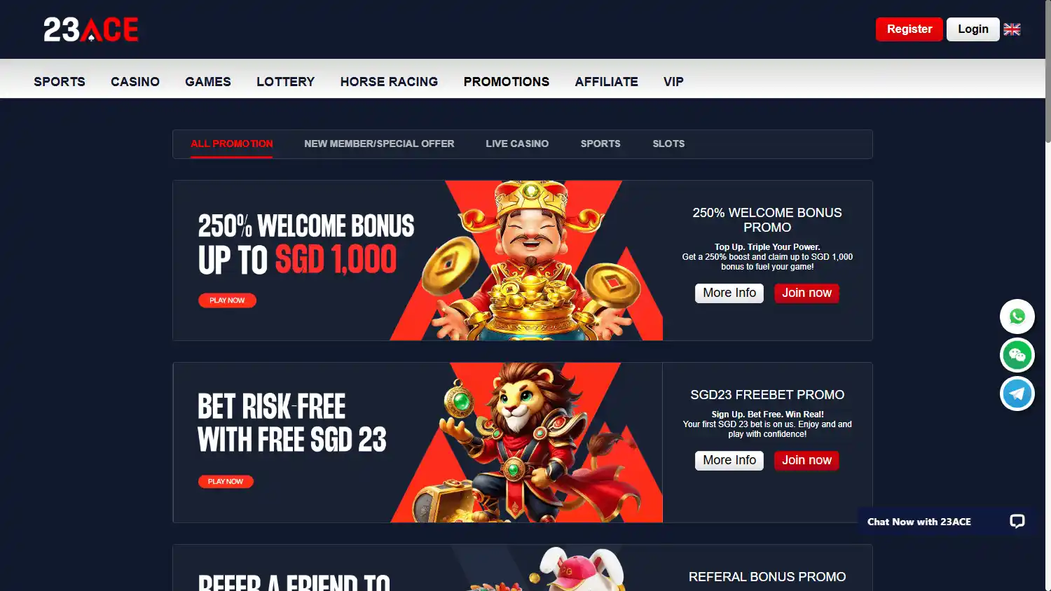 23Ace Casino screenshot 3