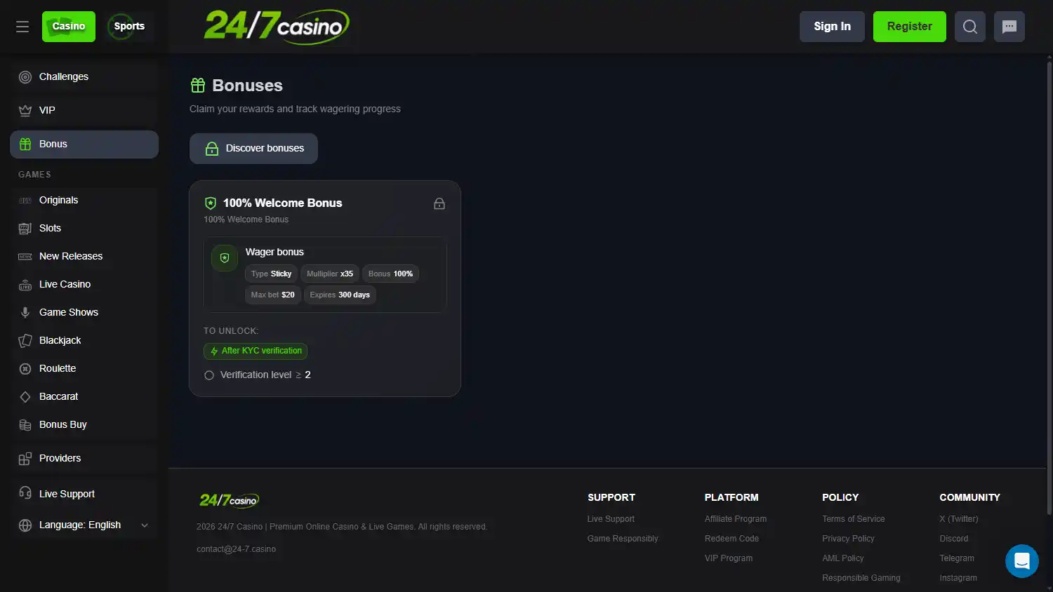 24/7 Casino screenshot 3