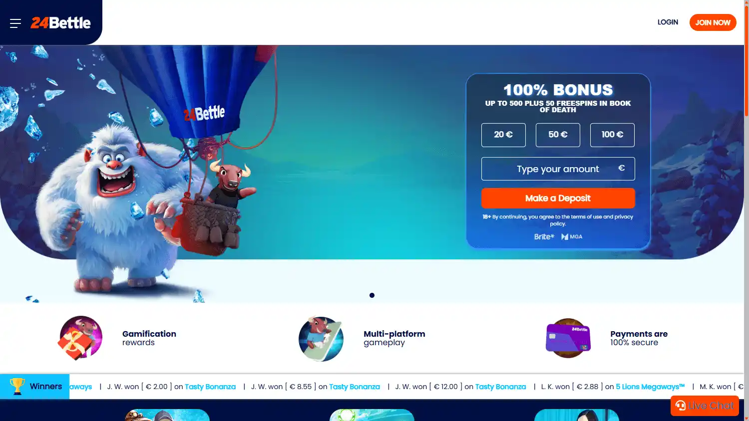 24Bettle Casino screenshot 1