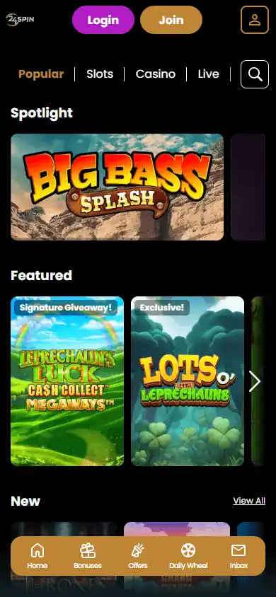 24Spin Casino screenshot 5