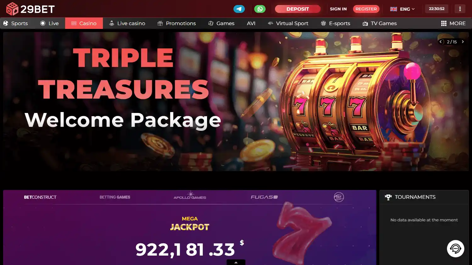 29Bet Casino screenshot 2