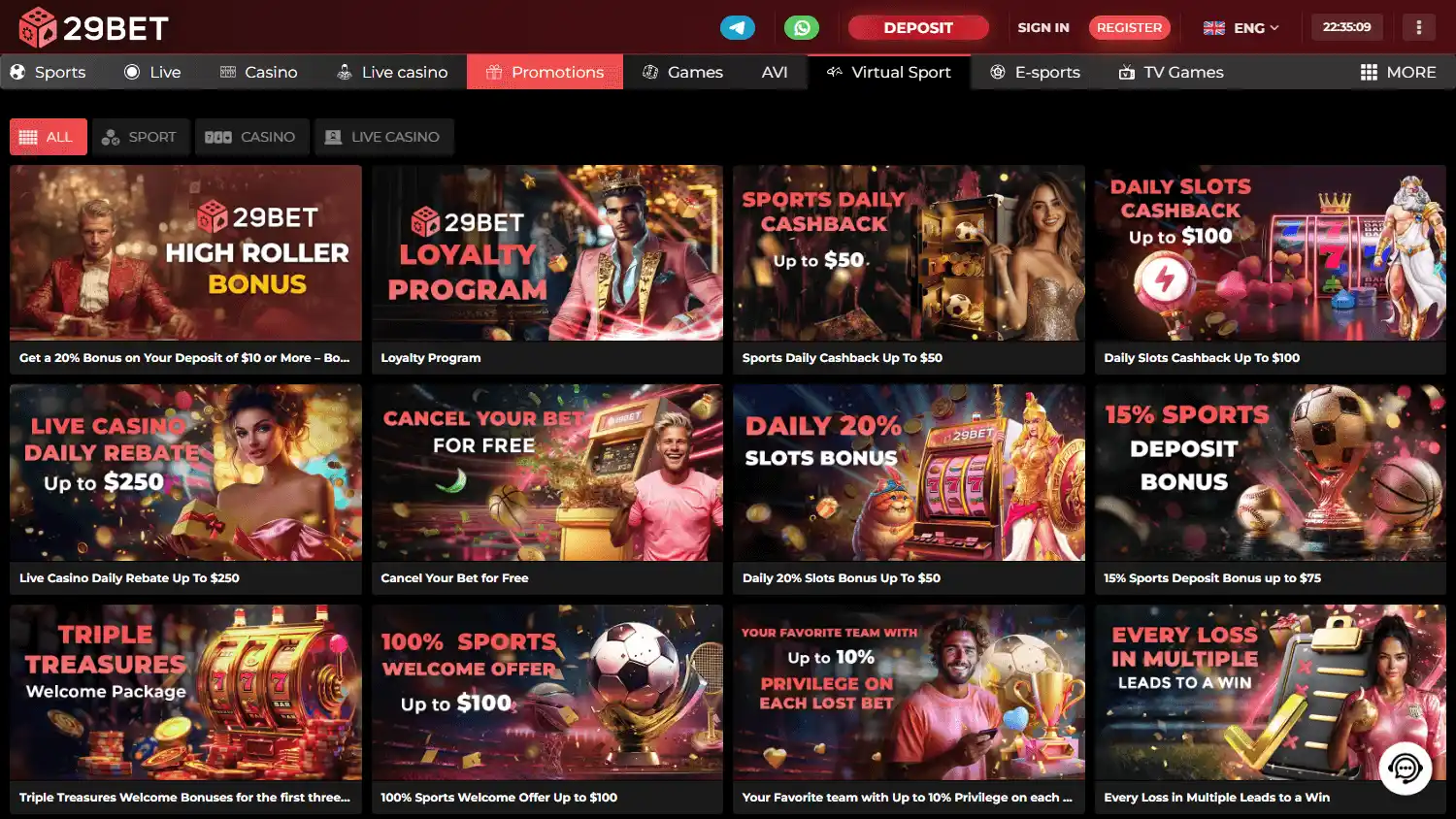 29Bet Casino screenshot 3