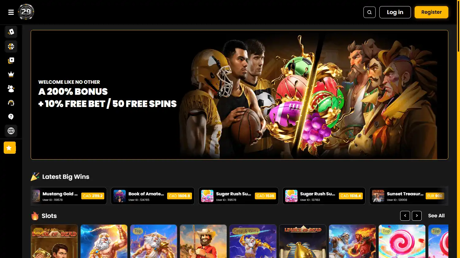 29Black Casino screenshot 1