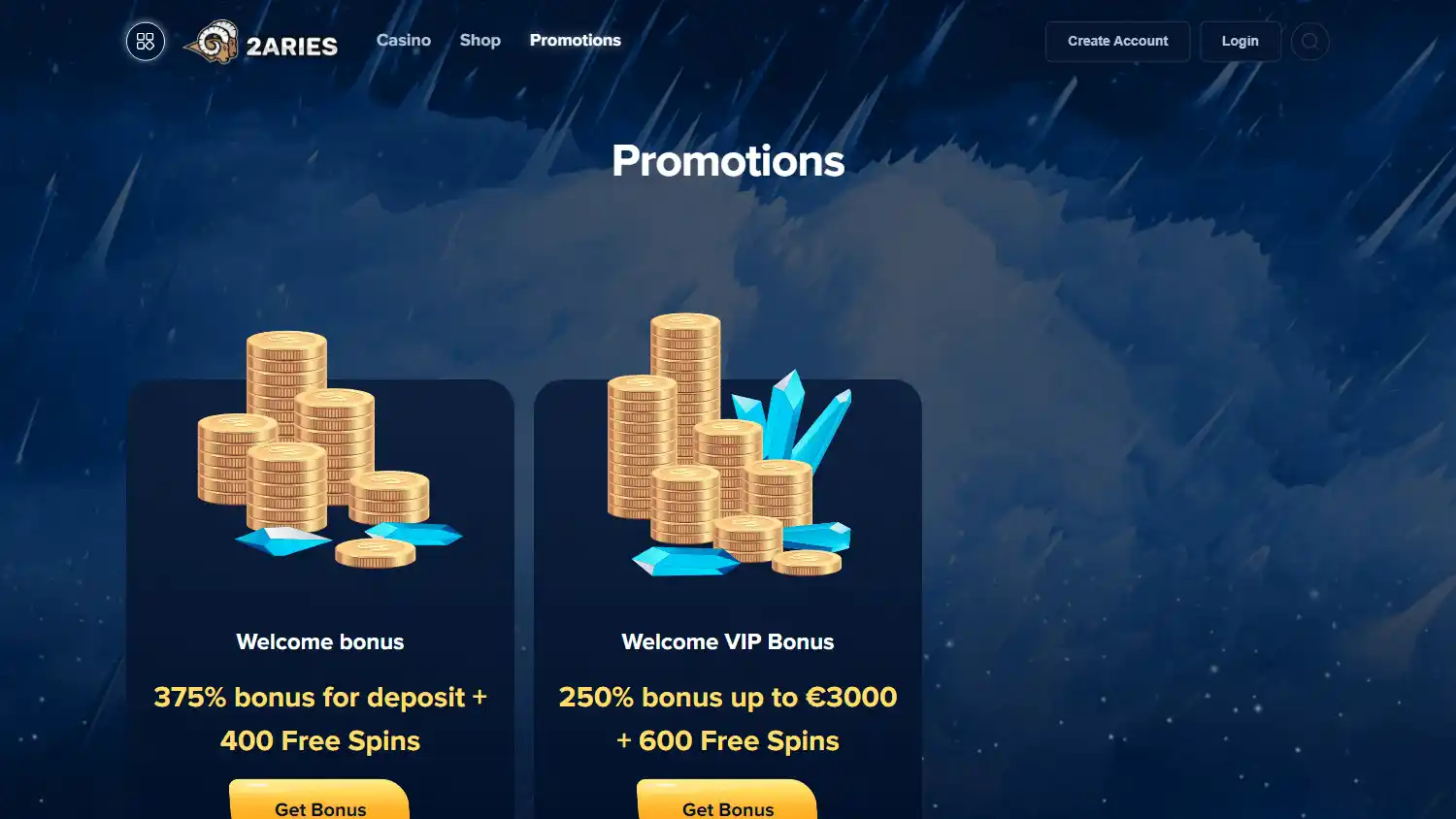 2aries Casino screenshot 2