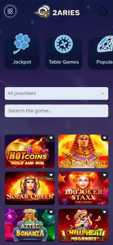 2aries Casino screenshot 4