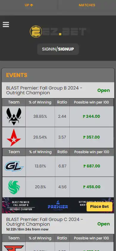 2EZ.BET Casino screenshot 2