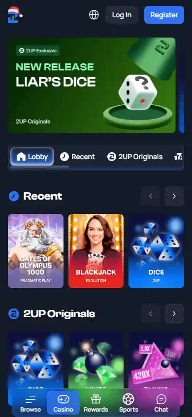 2UP Casino screenshot 5