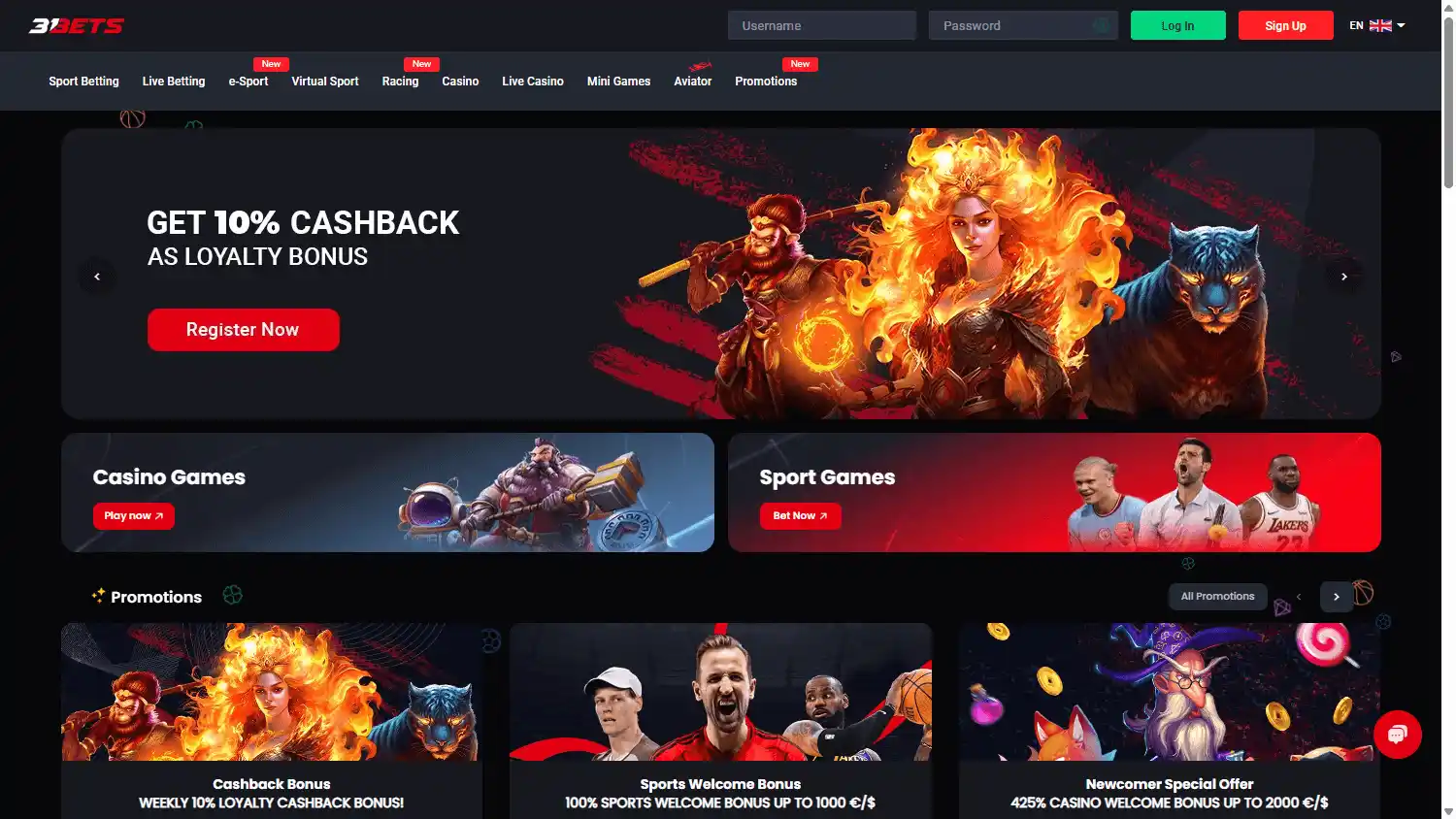 31Bets Casino screenshot 1