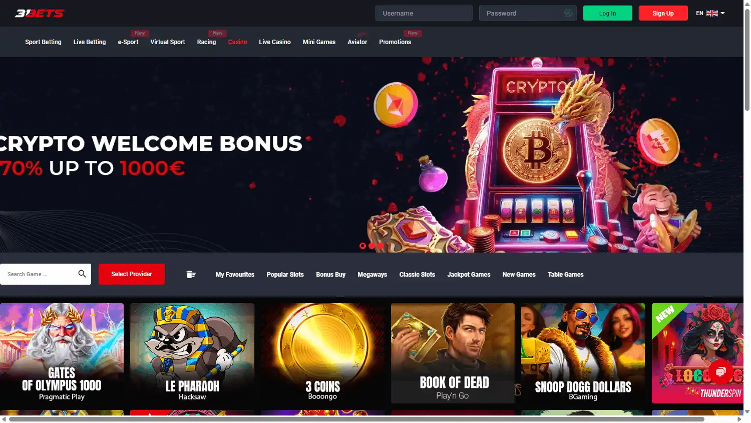 31Bets Casino screenshot 2