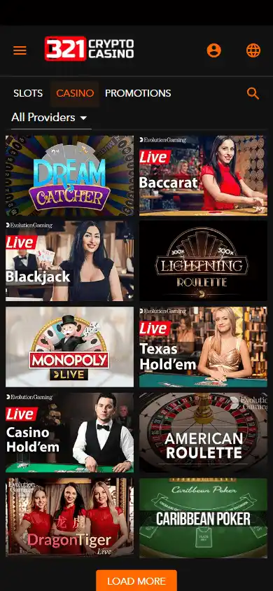 321CryptoCasino screenshot 5