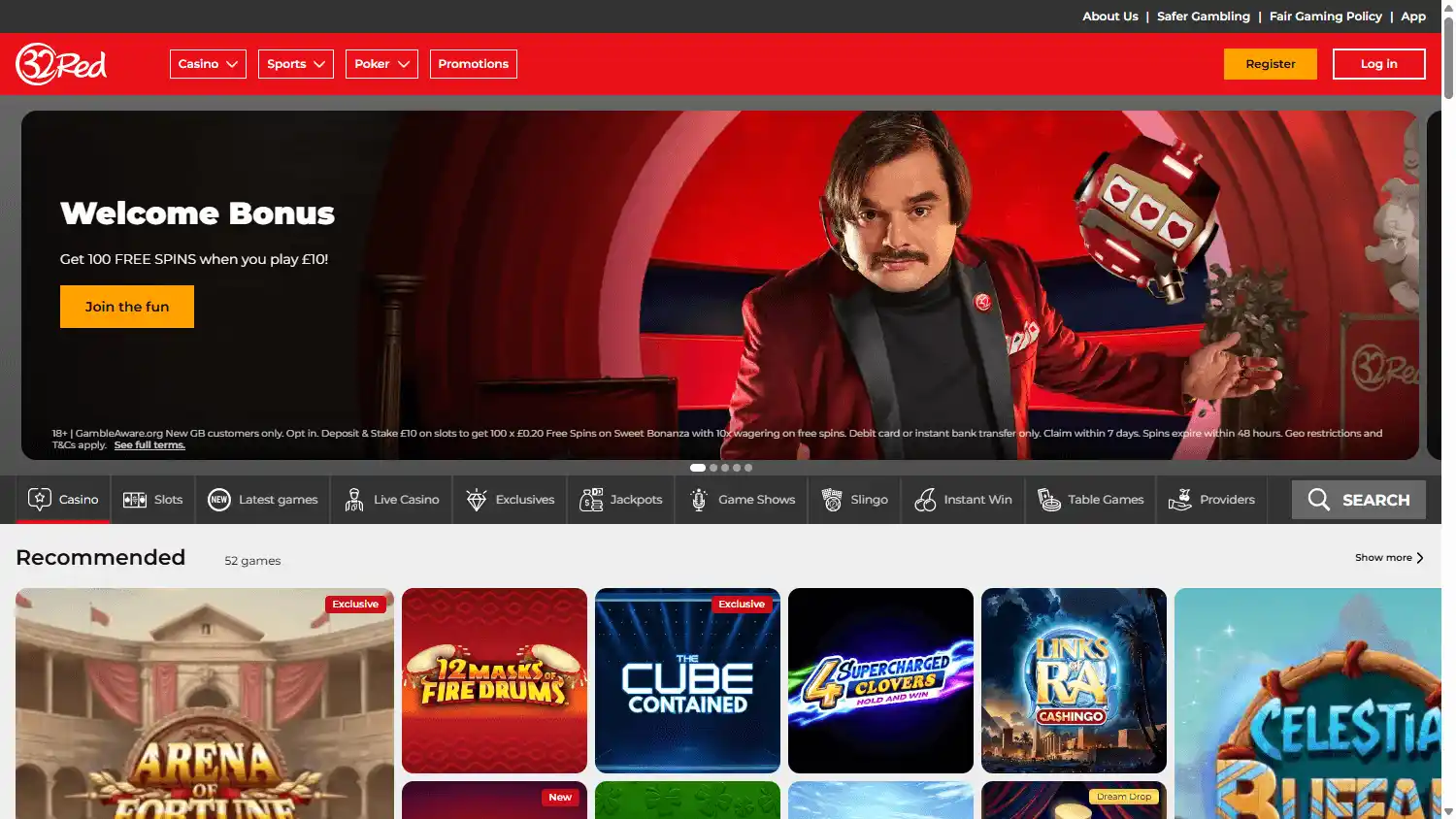 32Red Casino screenshot 1