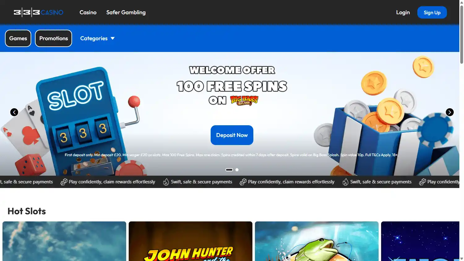 333 Casino screenshot 1