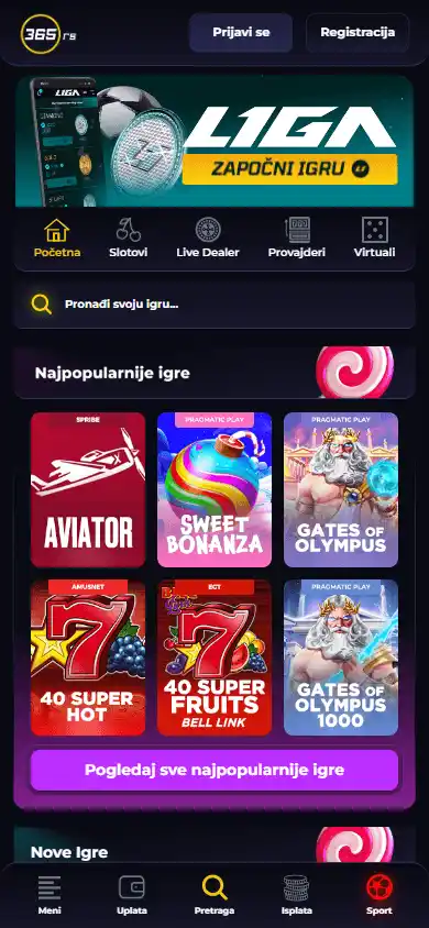 365.rs Casino screenshot 5
