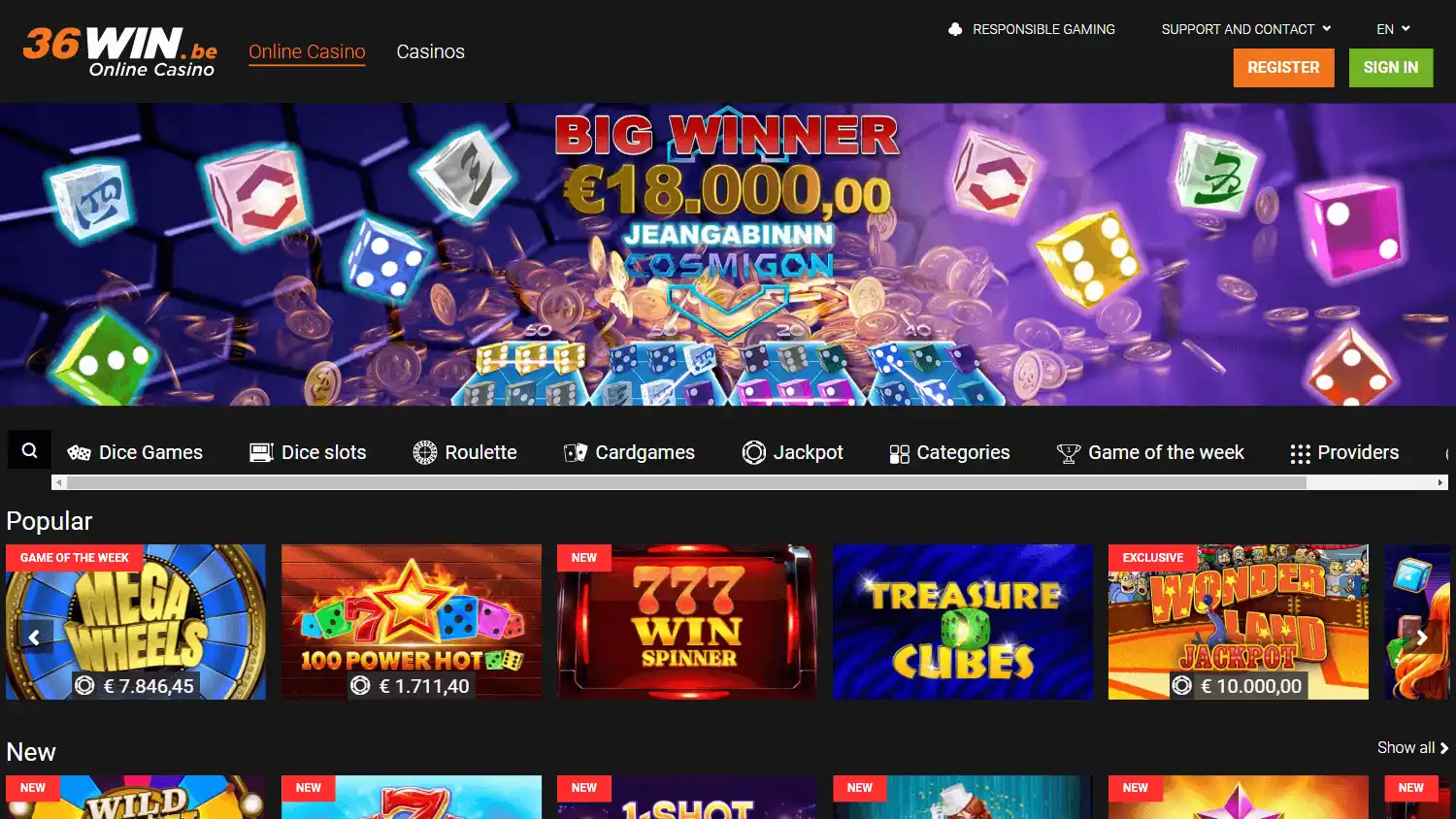 36win Casino screenshot 1
