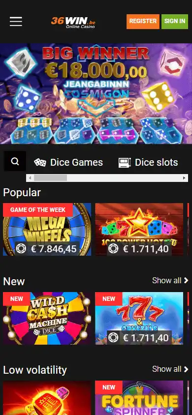 36win Casino screenshot 3