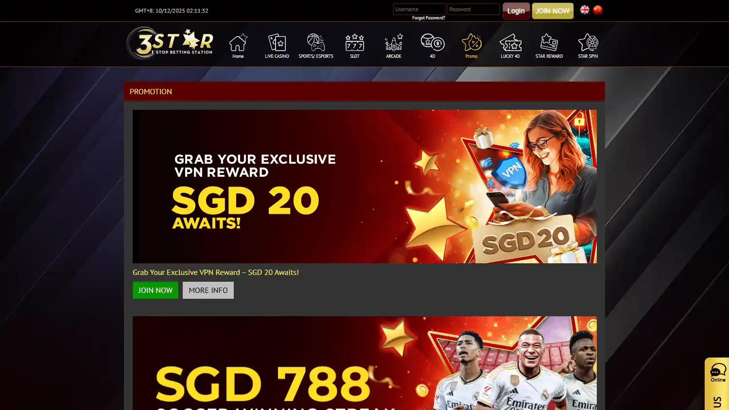 3star88 Casino SG screenshot 3