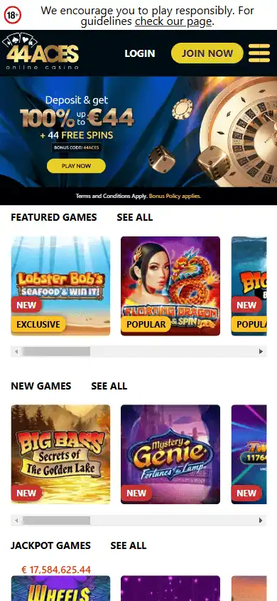 44Aces Casino screenshot 4