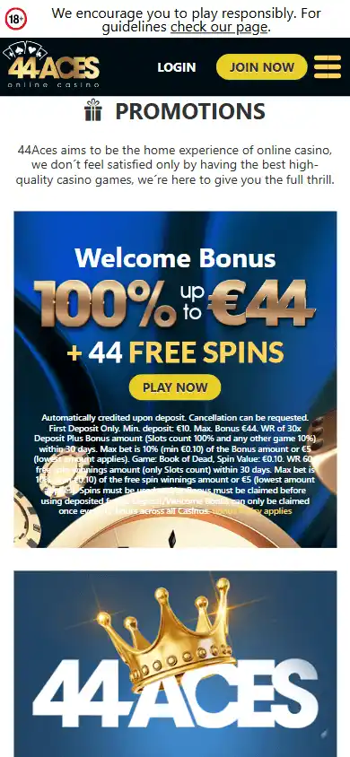 44Aces Casino screenshot 5