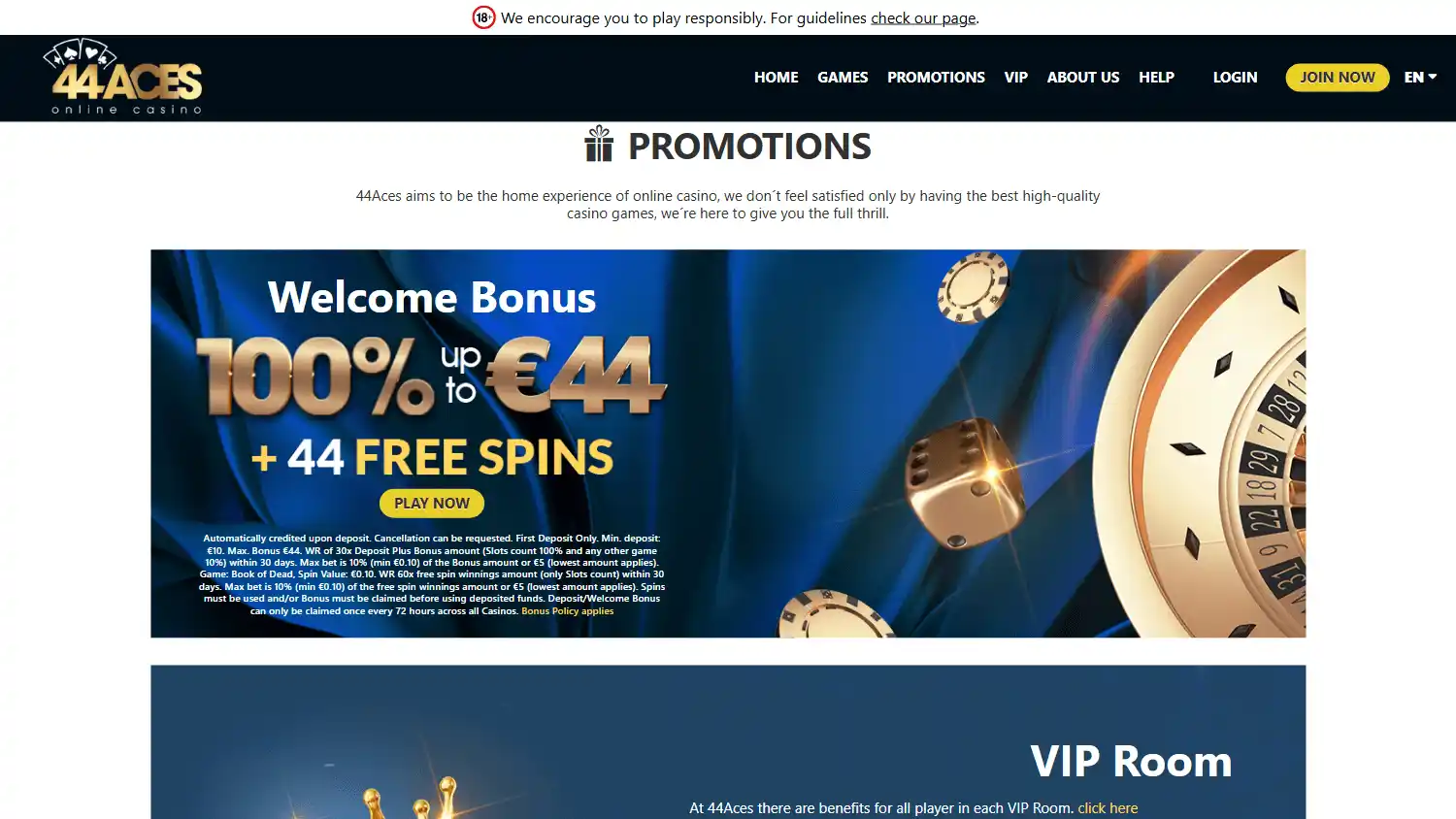 44Aces Casino DE screenshot 3