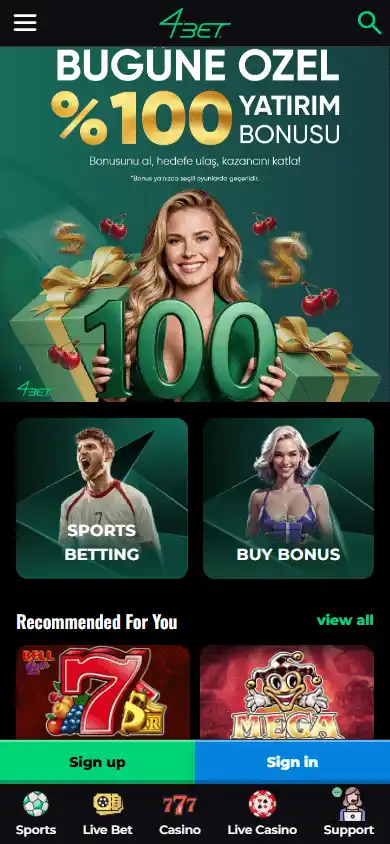 4Bet Casino screenshot 4