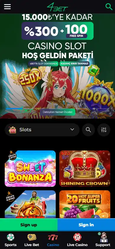 4Bet Casino screenshot 5