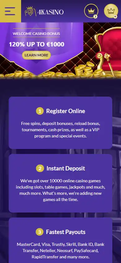 4Kasino Casino screenshot 4