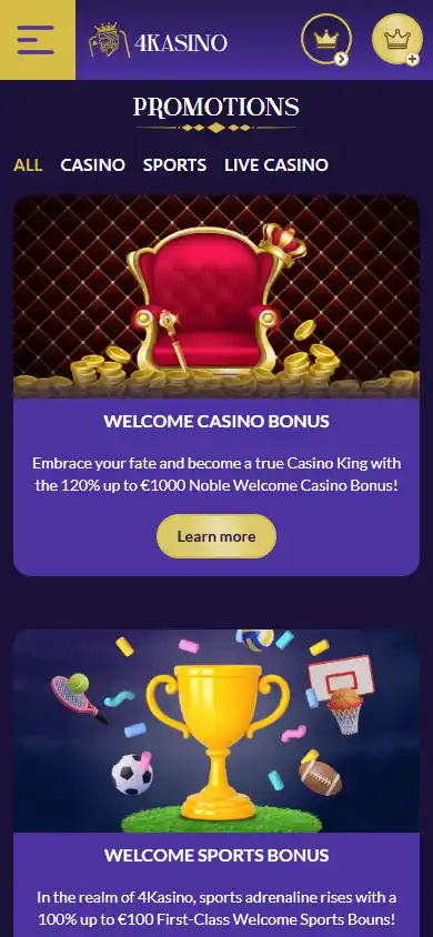 4Kasino Casino screenshot 6