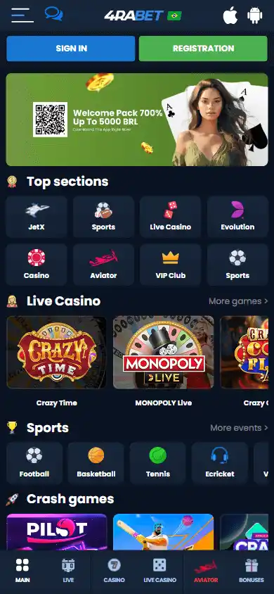 4raBet Casino screenshot 4