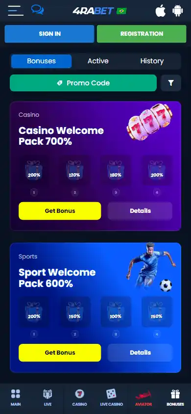 4raBet Casino screenshot 6