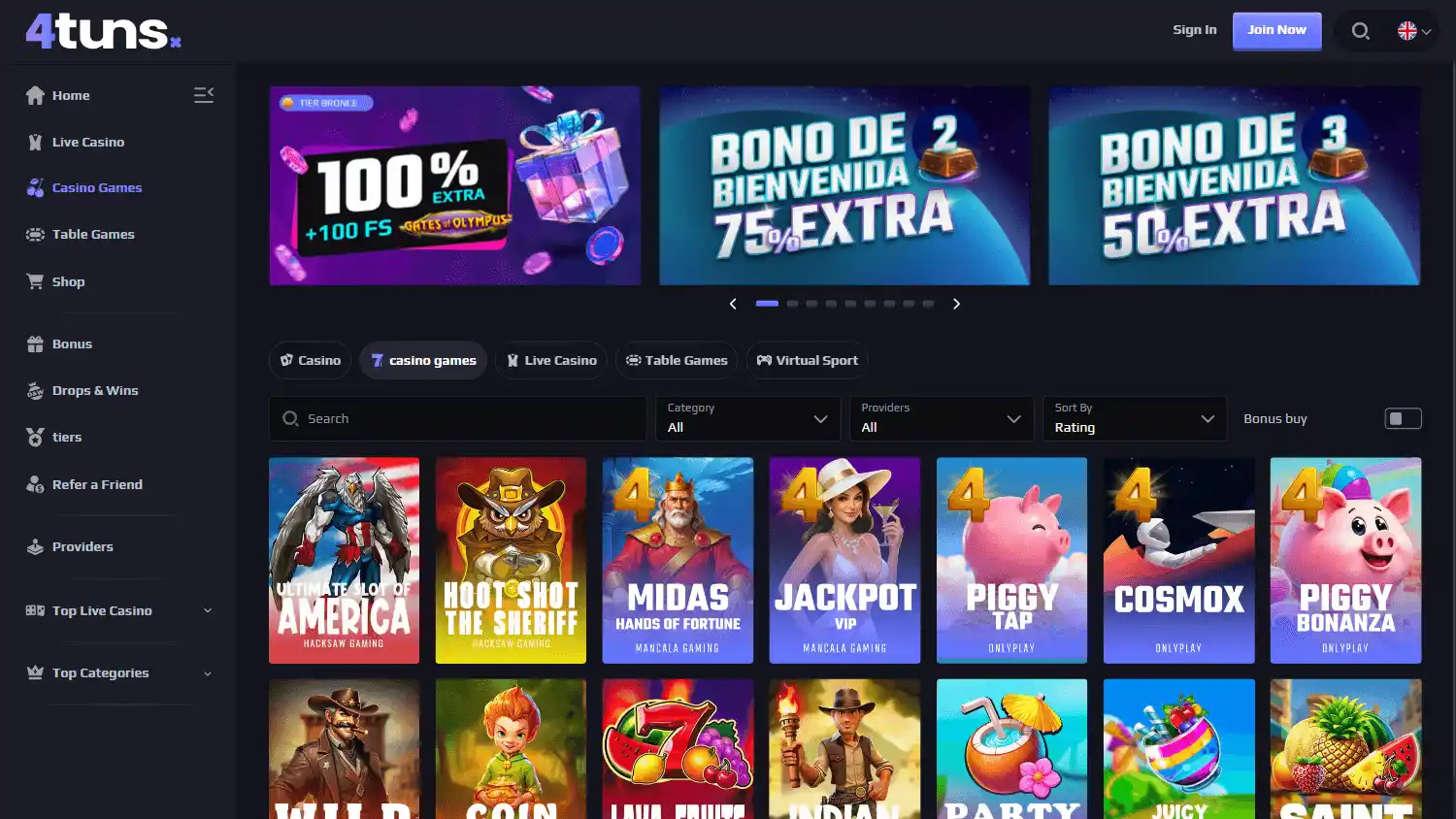 4tuns Casino screenshot 2
