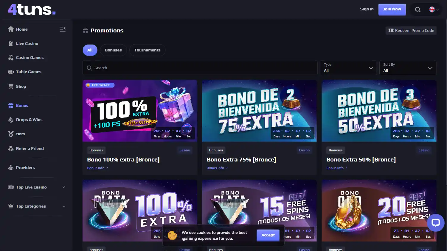 4tuns Casino screenshot 3