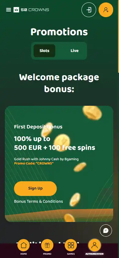 50 Crowns Casino screenshot 6