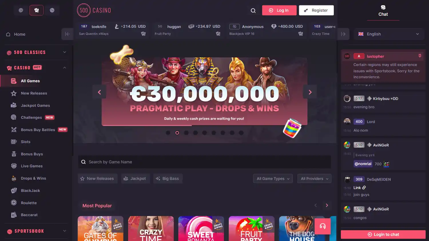 500 Casino screenshot 2