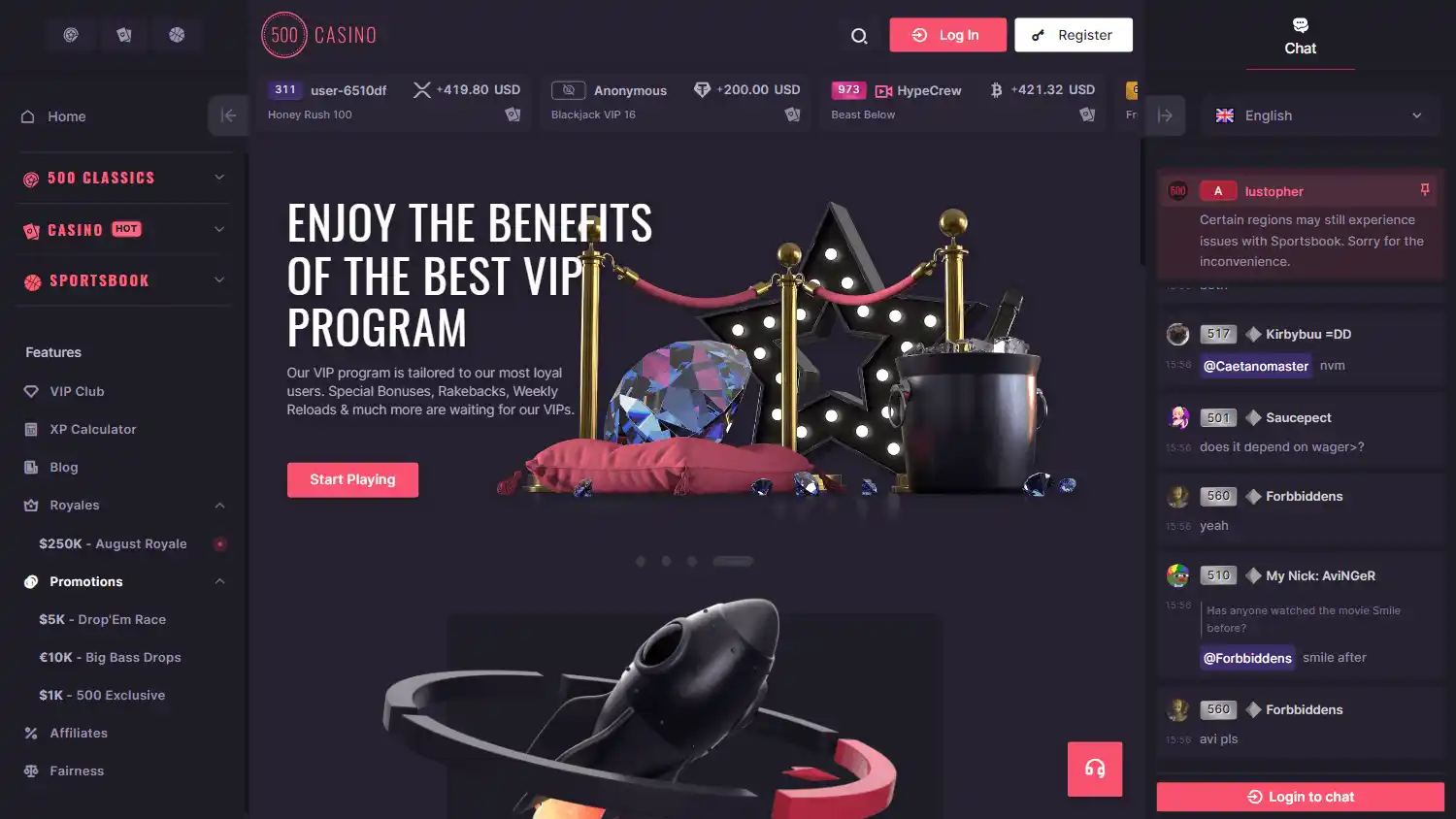 500 Casino screenshot 3