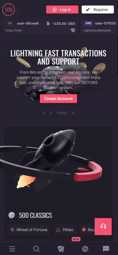 500 Casino screenshot 4