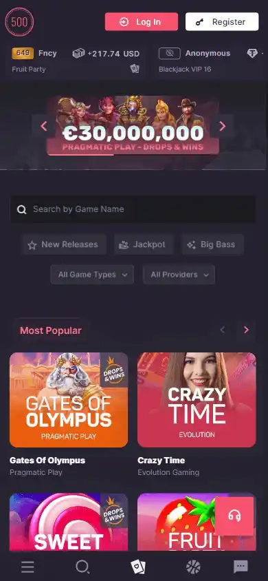 500 Casino screenshot 5