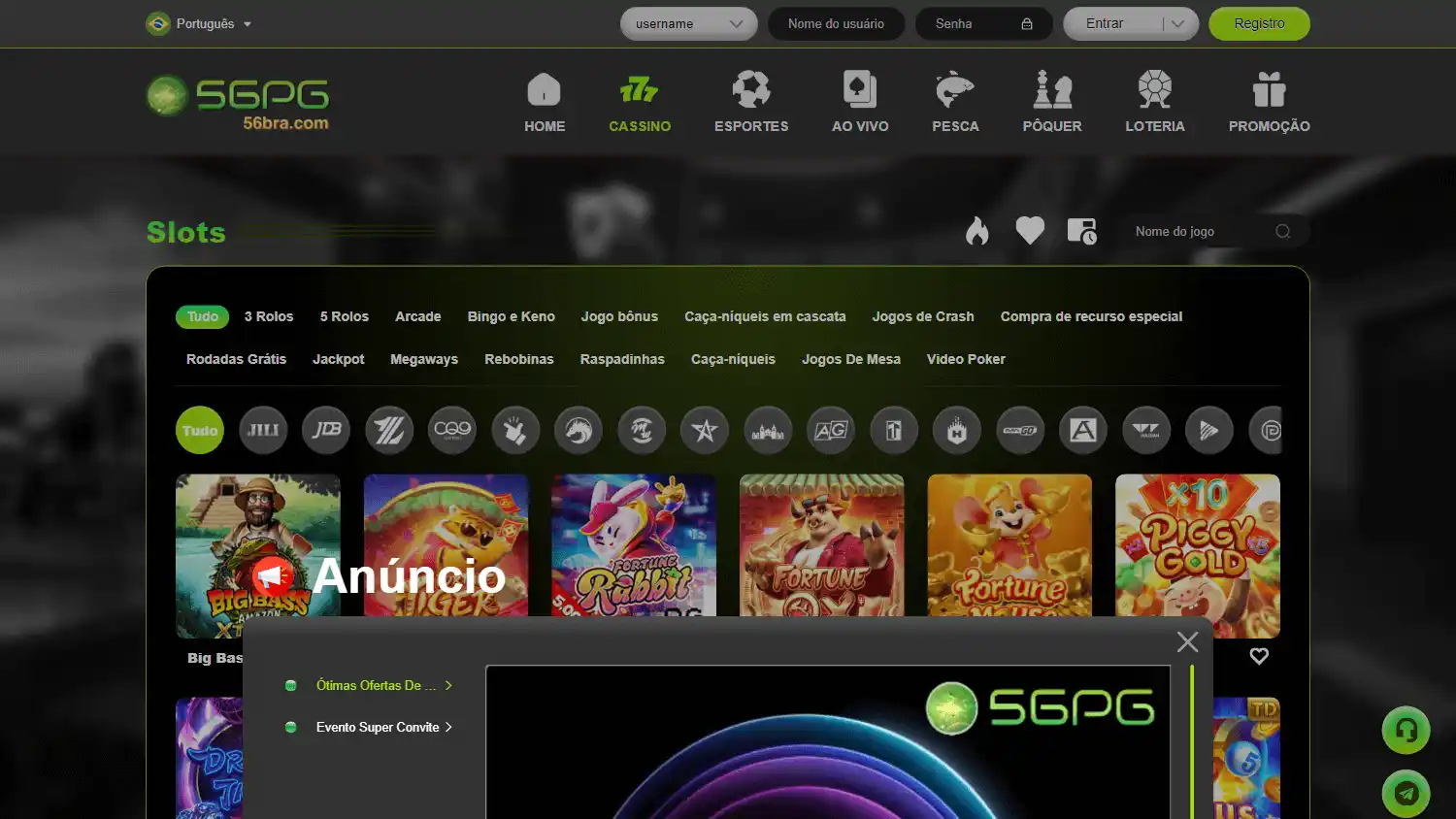 56PG Casino screenshot 2