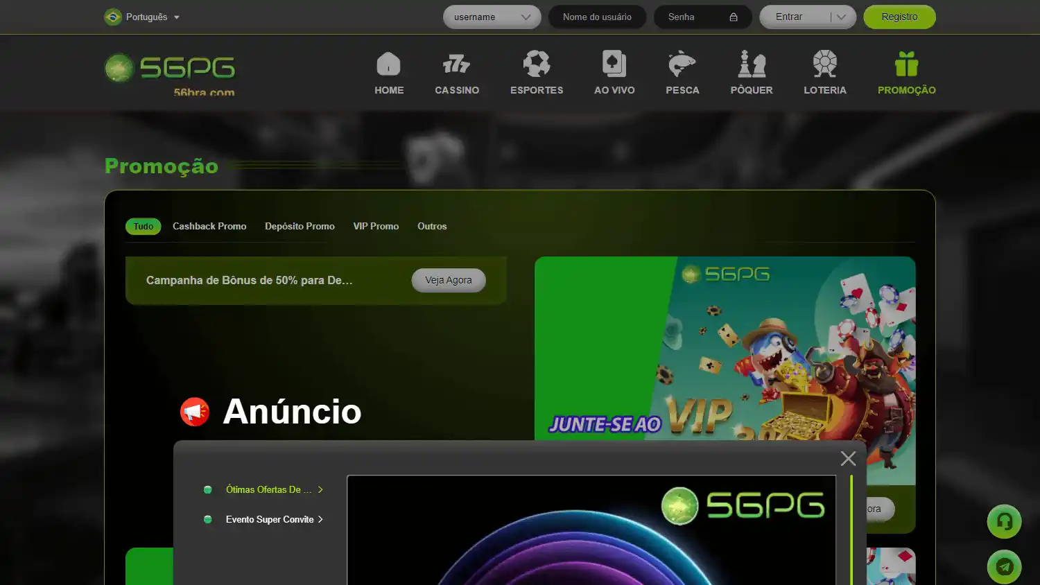 56PG Casino screenshot 3