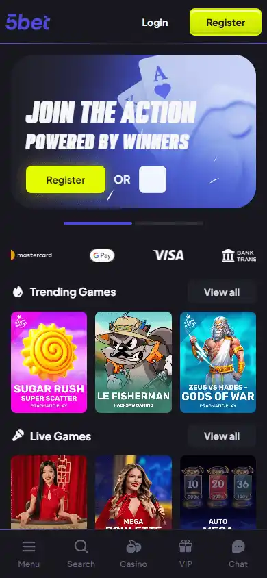 5bet Casino screenshot 4