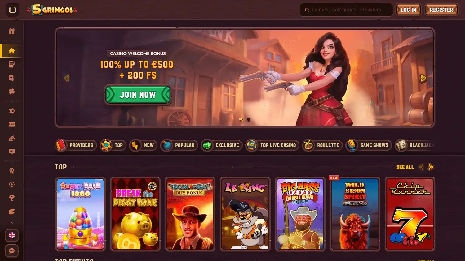 5Gringos Casino screenshot 1