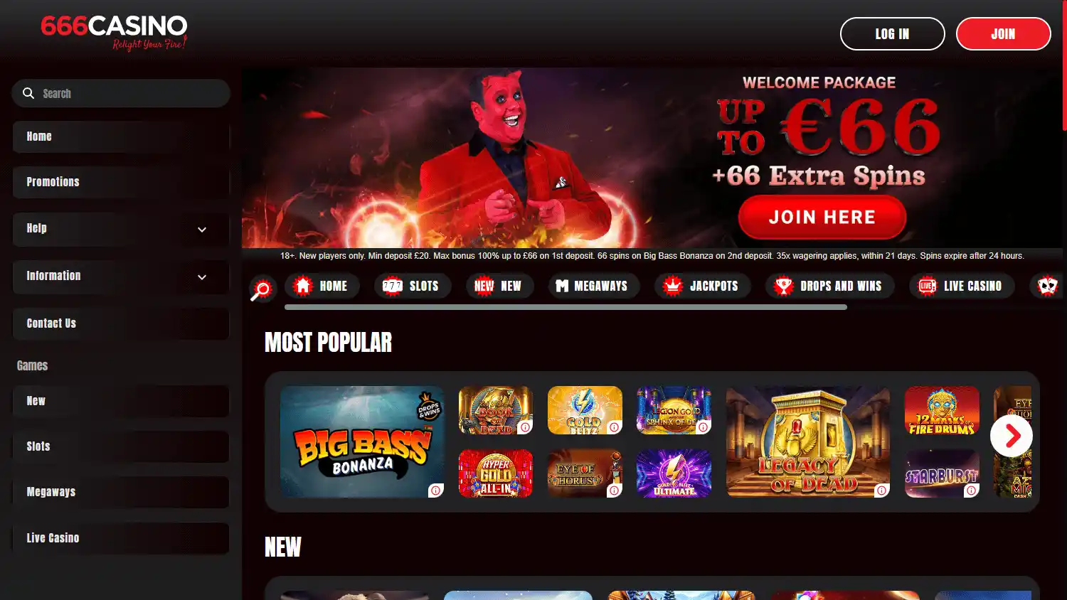 666 Casino screenshot 1