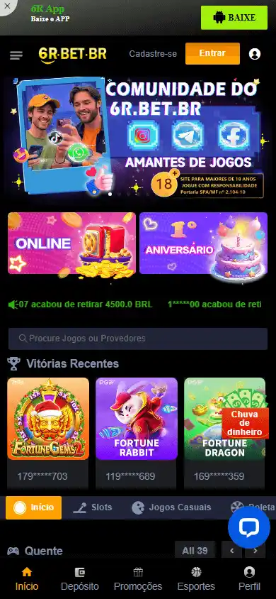 6R Bet Casino screenshot 1