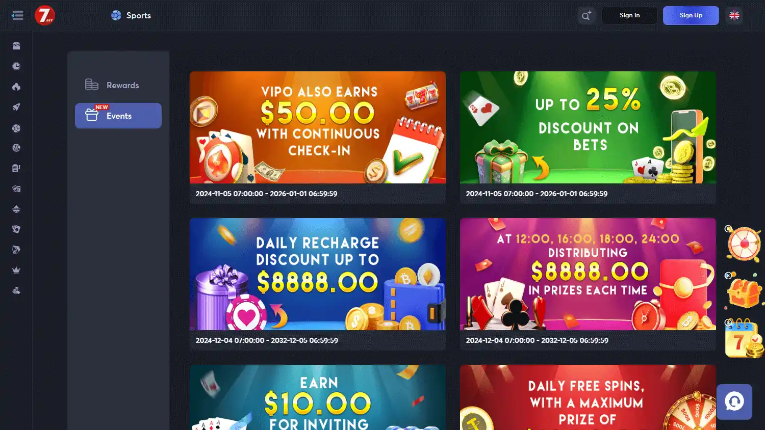 7.bet Casino screenshot 3