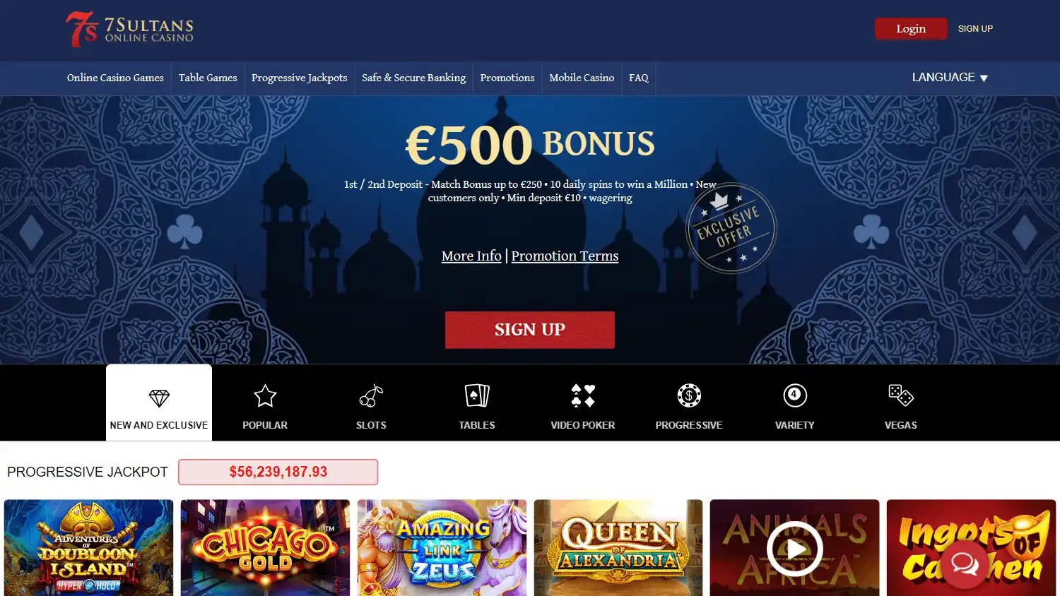 7 Sultans Casino screenshot 1